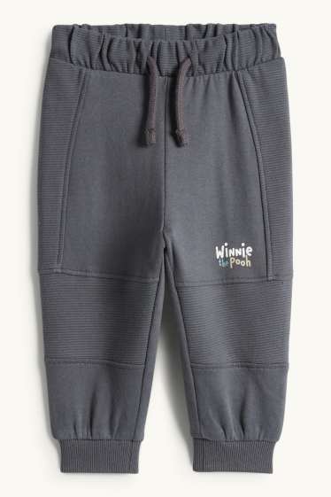 Baby Jungen - Winnie Puuh - Baby-Outfit - gerippt - 2 teilig - dunkelgrau