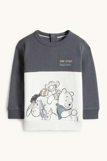 Baby Jungen - Winnie Puuh - Baby-Outfit - gerippt - 2 teilig - dunkelgrau