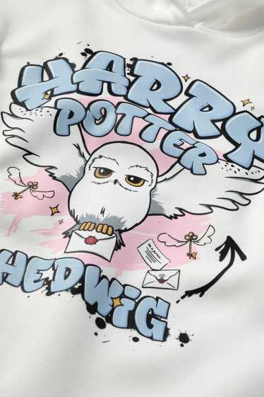 Enfants filles - Harry Potter - sweat à capuche - blanc