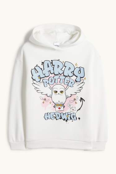 Enfants filles - Harry Potter - sweat à capuche - blanc