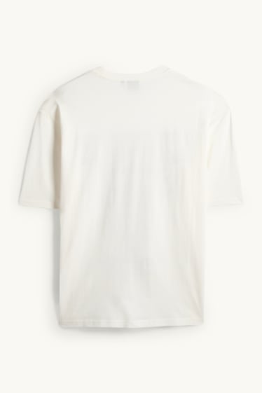 Mężczyźni - T-Shirt - oversize - Stranger Things - kremowobiały