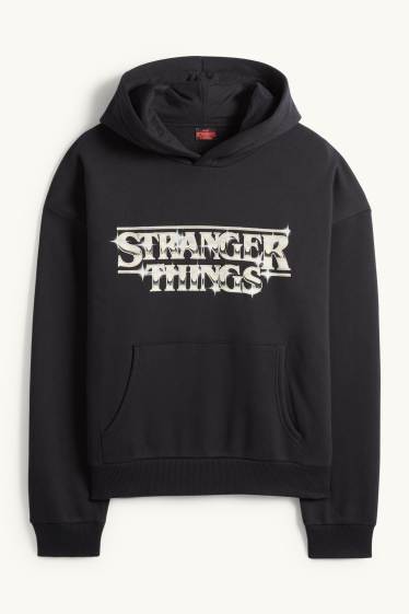 Hommes - Sweat à capuche - unisexe - Stranger Things - noir
