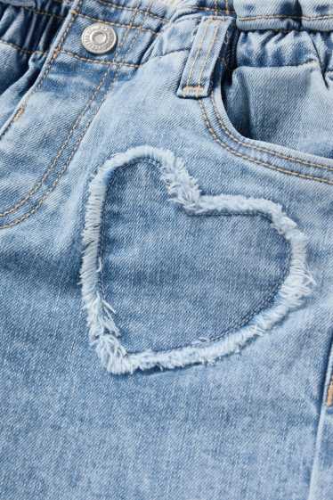 Kinderen: meisjes - Hart - relaxed jeans - LYCRA® - jeanslichtblauw
