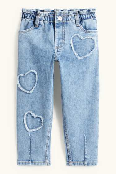 Kinderen: meisjes - Hart - relaxed jeans - LYCRA® - jeanslichtblauw