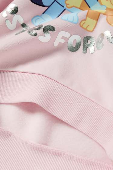 Enfants filles - Bluey - sweat - effet brillant - rose