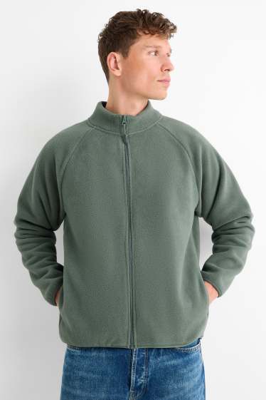 Hommes - Veste en polaire - vert foncé