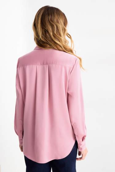 Donna - Blusa in raso - rosa scuro