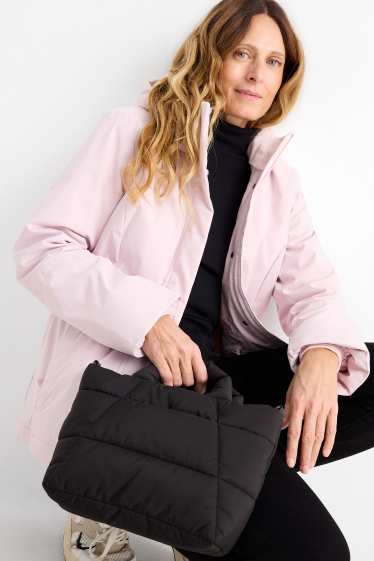 Dona - Bossa shopper gran embuatada amb la corretja extraïble - negre