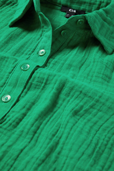 Damen - Musselin-Bluse - grün