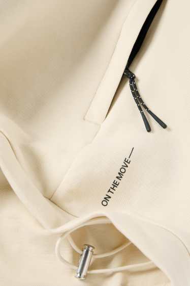 Heren - Sweatvest met capuchon - licht beige