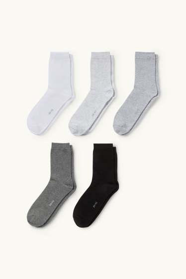 Damen - Multipack 5er - Socken - hellgrau
