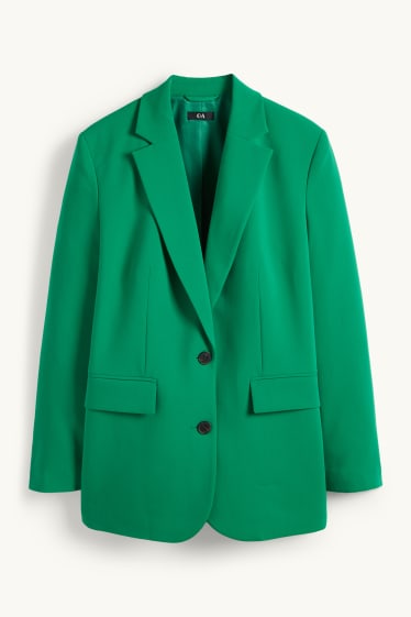 Femmes - Blazer long - relaxed fit - vert