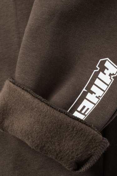 Děti - chlapci - Minecraft - teplákové kalhoty - khaki