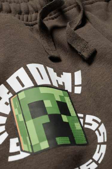 Děti - chlapci - Minecraft - teplákové kalhoty - khaki