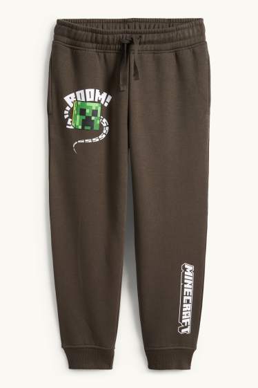 Děti - chlapci - Minecraft - teplákové kalhoty - khaki