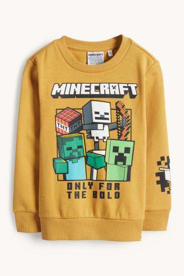 Copii - Băieți - Minecraft - bluză de molton - galben muștar