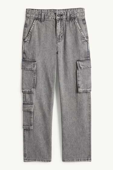 Copii - Băieți - Cargo jeans - denim-gri