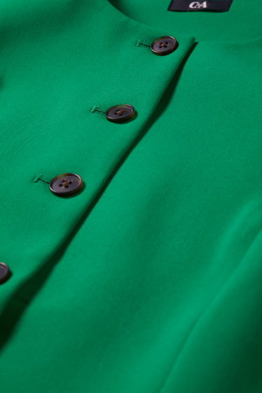 Femei - Vestă office - cambrată - verde