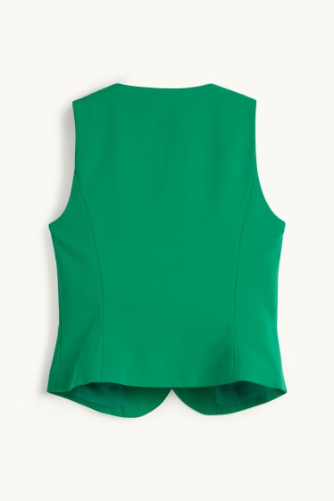 Femei - Vestă office - cambrată - verde