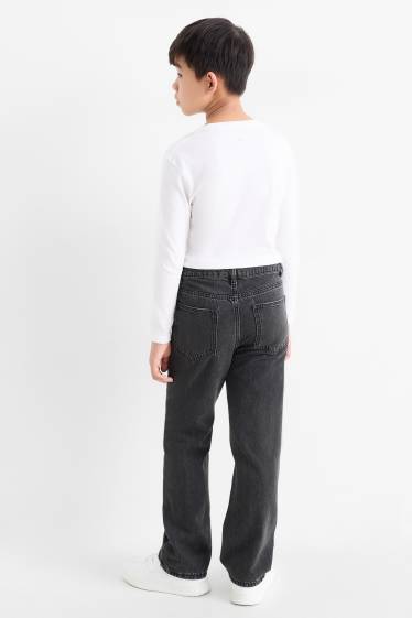 Kinder Jungen - Relaxed Jeans - extra-schmaler Bund - dunkeljeansgrau