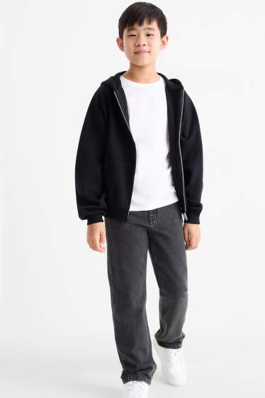 Kinder Jungen - Relaxed Jeans - extra-schmaler Bund - dunkeljeansgrau