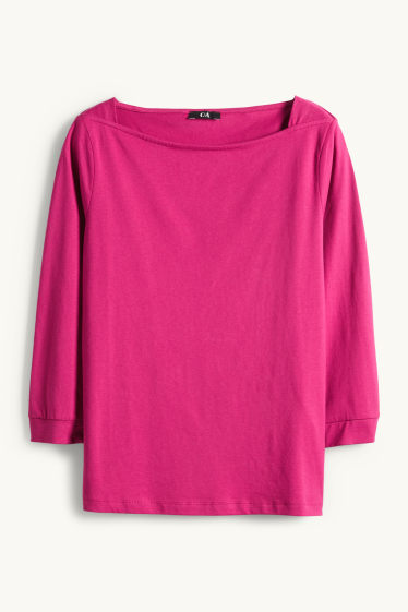 Damen - Langarmshirt - Regular Fit - pink