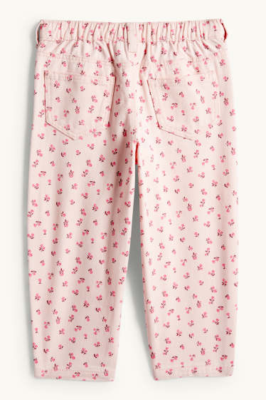 Kinderen: meisjes - Bloem - pantalon - roze