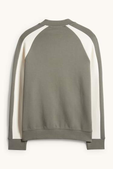 Pánské - Tepláková bunda - tmavozelená