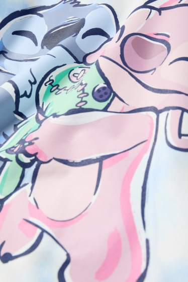 Kinder Mädchen - Lilo & Stitch - Sweatshirt - gemustert - weiss / hellblau