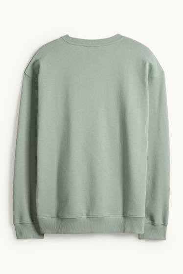 Pánské - Oversized mikina - zelená