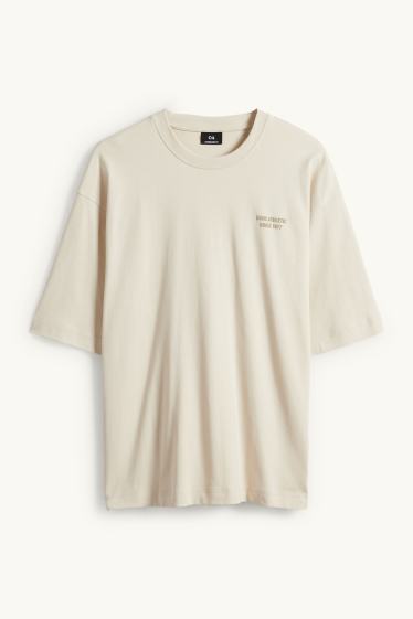 Herren - T-Shirt - Oversized - hellbeige