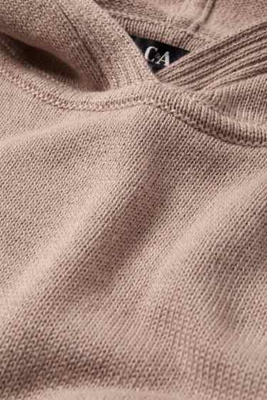 Women - Hooded jumper - beige