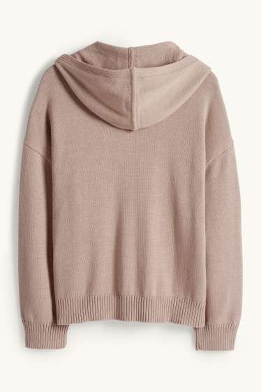 Women - Hooded jumper - beige