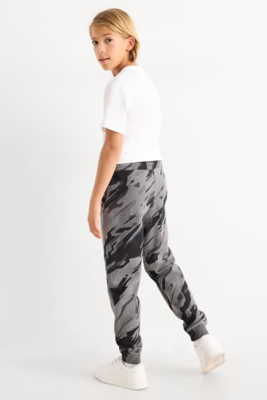 Enfants garçons - Pantalon de jogging - à motif - gris / noir