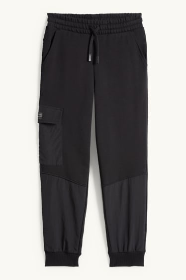 Enfants garçons - Pantalon de jogging cargo - noir