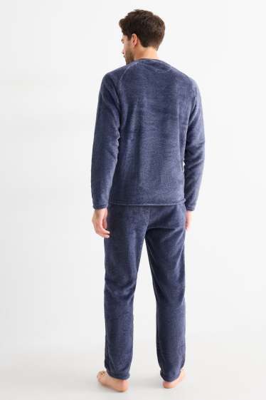 Herren - Winterpyjama - dunkelblau