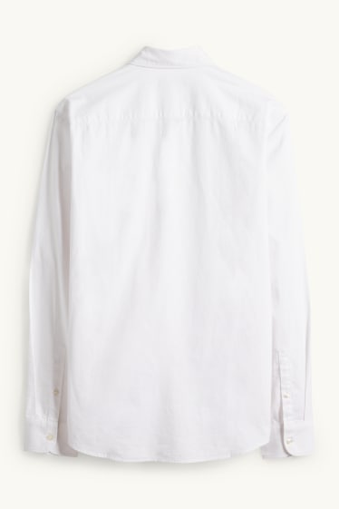 Pánské - Košile - regular fit - button-down - krémově bílá