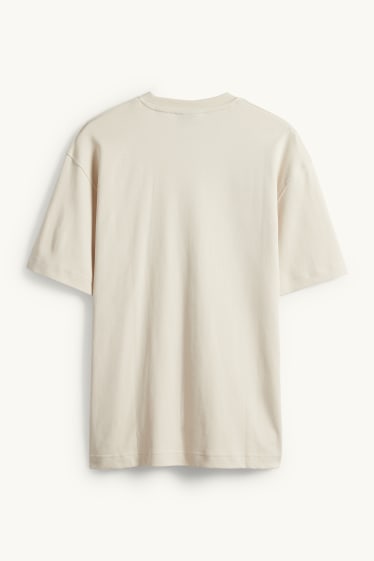 Herren - T-Shirt - Relaxed Fit - hellbeige