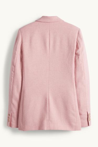 Dames - Business-blazer, deels van wol - regular fit - roze