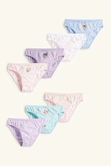 Enfants filles - Lot de 7 - Princesses Disney - culottes - rose