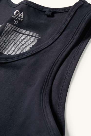 Damen - Sport-Crop-Top - dunkelblau