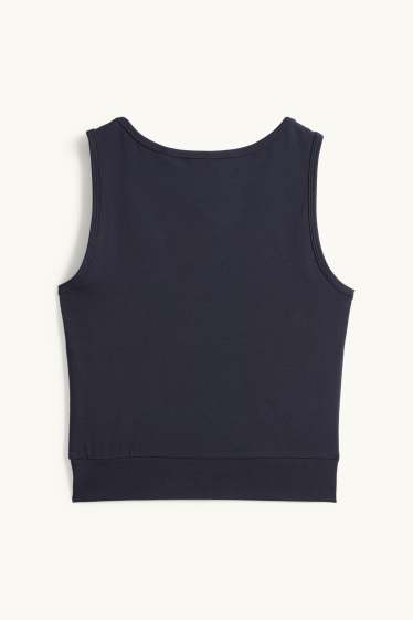 Damen - Sport-Crop-Top - dunkelblau