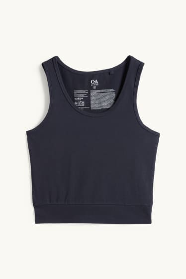 Damen - Sport-Crop-Top - dunkelblau