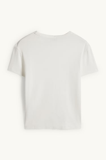 Damen - T-Shirt - Slim Fit - weiß
