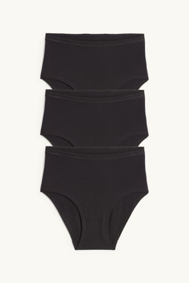 Donna - Confezione da 3 - slip - nero