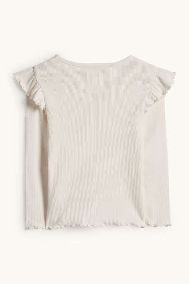 Enfants filles - Pat' Patrouille - Stella - haut à manches longues - finition côtelée - finition brillante - blanc crème