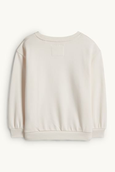 Kinderen: meisjes - Aristocats - sweatshirt - glanseffect - crème wit