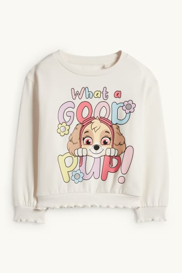 Children Girls - PAW Patrol - Skye- sweatshirt - shiny - cremewhite