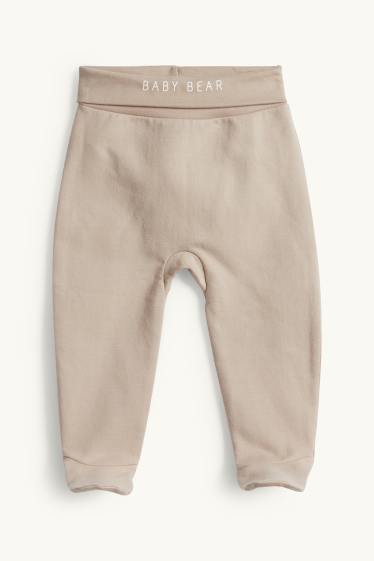 Unisexe - Teddy bear - tenue nouveau-né - 2 pièces - blanc / beige