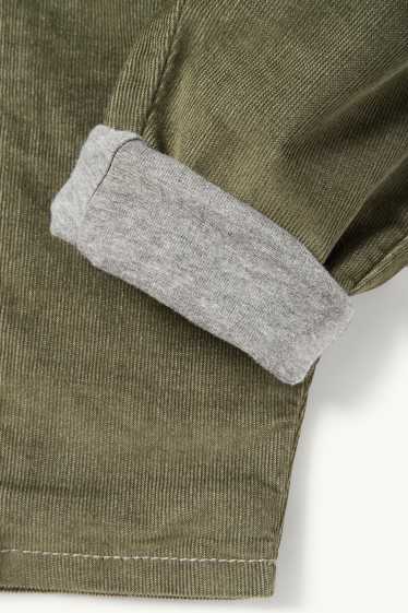Bébés garçons - Pantalon chaud en velours pour bébé - vert foncé